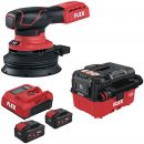 FLEX Akku-Exzenterschleifer + Akku-Sauger 9 l, Klasse L 18 V VC 9 L MC 18 RC + P-Set 55 + ORE 2-125 18-EC C - 536636 Thumbnail 1