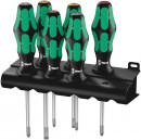 Wera 335/350/355/6 Schraubendrehersatz Kraftform Plus Lasertip + Rack, 6-teilig - 05105622001 Thumbnail 1