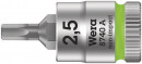 Wera 8740 A Zyklop Bitnuss mit 1/4"-Antrieb, für Innensechskantschrauben, 2,5 x 28 mm - 05003331001 Thumbnail 1