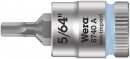 Wera 8740 A Zyklop Bitnuss mit 1/4"-Antrieb, für Innensechskantschrauben, 5/64" x 28 mm - 05003380001 Thumbnail 1