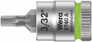 Wera 8740 A Zyklop Bitnuss mit 1/4"-Antrieb, für Innensechskantschrauben, 3/32" x 28 mm - 05003381001 Thumbnail 1
