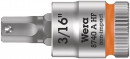 Wera 8740 A HF Zyklop Bitnuss mit 1/4"-Antrieb, mit Haltefunktion für Innensechskantschrauben, 3/16" x 28 mm - 05003386001 Thumbnail 1