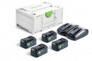 FESTOOL Energie-Set SYS 18V 4xHP5,0/TCL6DUO - 578681 Thumbnail 1