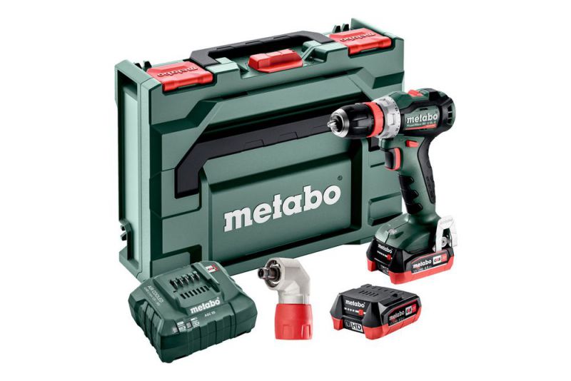 METABO Akku-Bohrschrauber PowerMaxx BS 12 BL Q Pro (601045920) mit Adapter "Quick"; metaBOX 118; 12V 2x4Ah LiHD + ASC 55