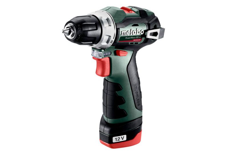 METABO Akku-Bohrschrauber PowerMaxx BS BL (601721500); Kunststoffkoffer; 12V 2x2Ah Li-Power + LC 40