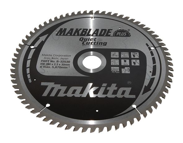 MAKITA MAKBLADE+Sägeblatt 260x30x70Z (B-32530)
