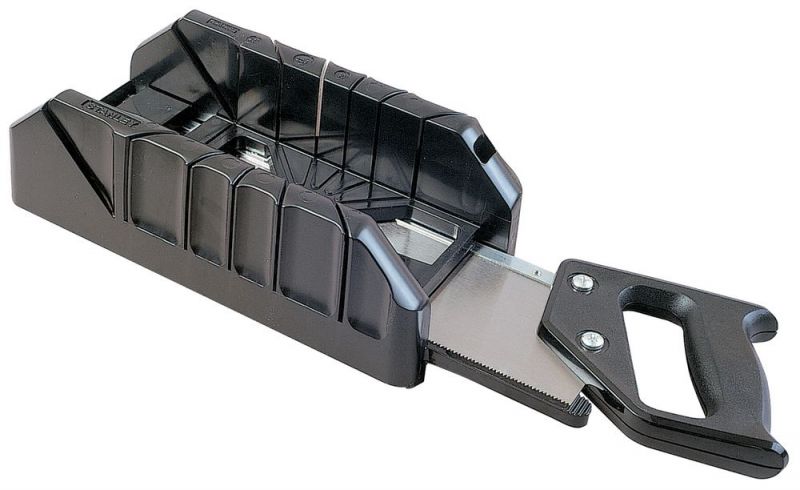 Stanley Gehrungslade PVC 350mm, m. Rueckensaege - 1-19-800