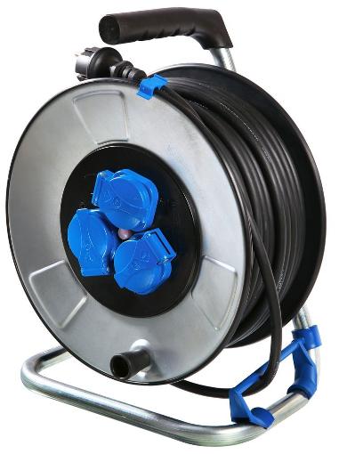 as-Schwabe 10313 IronCoat Touret de câble métallique 285 mmØ, 25m H07RN-F 3G1,5