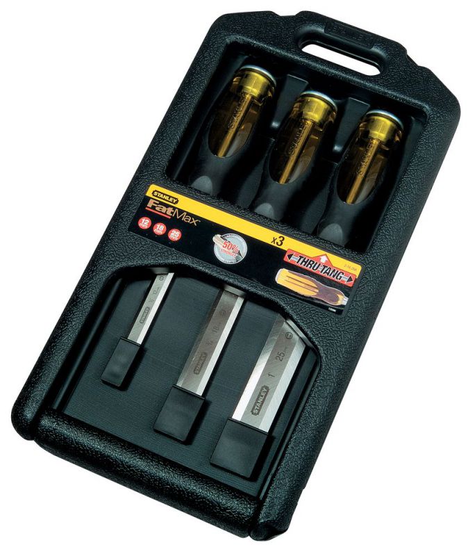 Stanley Stechbeitel-Satz, FatMax, 3-tlg, 12-25mm - 2-16-268