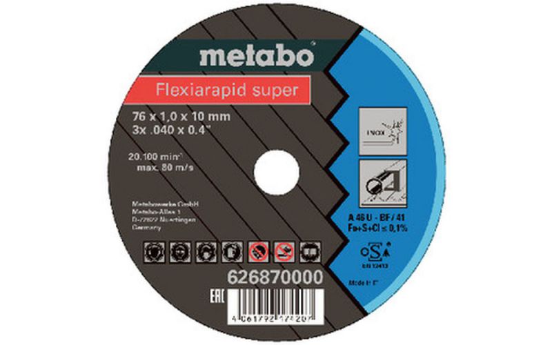 METABO 5 Flexiarapid Super 76x1,0x10,0 mm Inox, TF 41 (626870000 
