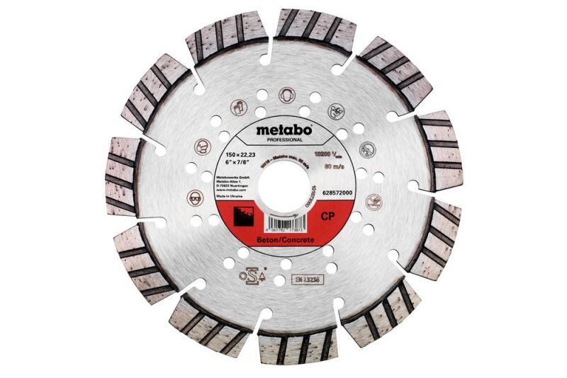 Metabo Meule de tronçonnage diamantée 150x22,23mm, « CP », Béton « professional » (628572000)