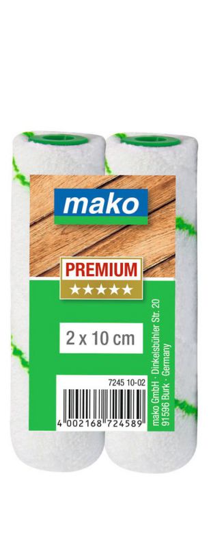 mako Lasurroller Ersatzwalzen Mikrofaser extra kurz PREMIUM 10cm - 724510-02