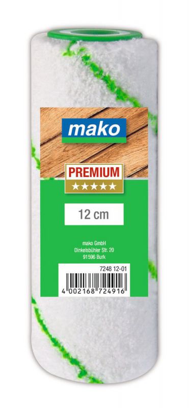 mako Lasurroller Ersatzwalze Mikrofaser extra kurz XL PREMIUM 12cm - 724812-01