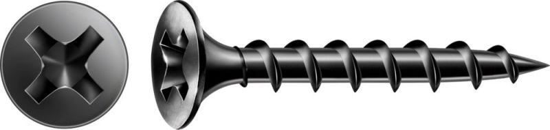 SPAX GIX-B Grobgewinde, 3,9 x 45 mm, 100 Stück, Vollgewinde, Trompetenkopf, Kreuzschlitz H2, Nadelspitze - 4891170390457