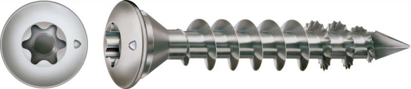 Spax Vis pour poteau, acier inoxydable A1 ,8 x 50 mm ,10 Stk. - Boîte pour connecteurs bois