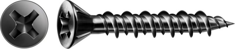 SPAX Vis pour cloisons sèches GIX-C phosphatée noir ,3,9 x 25 mm ,600 Stk. - Carton XL