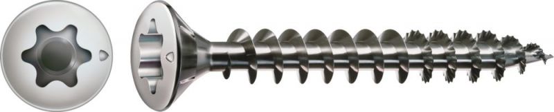 SPAX Edelstahlschraube, 3 x 25 mm, 200 Stück, Vollgewinde, Linsensenkkopf, T-STAR plus T10, S-Spitze - 0627000300253