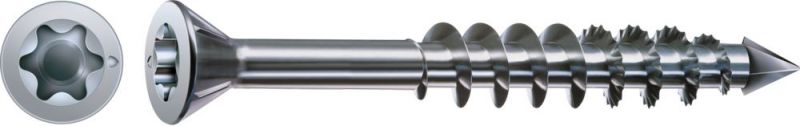 SPAX SPAX-M, 4,5 x 50 mm, 200 unités, Filetage partiel, Tête fraisée, T-STAR plus T20, Pointe CUT, WIROX - 0441010450503