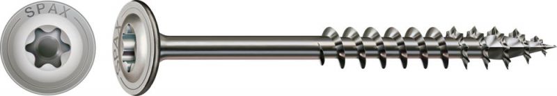 SPAX HI.FORCE, 8 x 140 mm, 50 pièces, filetage partiel, tête plate, T-STAR plus T40, 4CUT, acier inoxydable A2 - 0257000801405