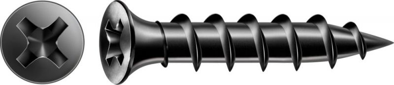 SPAX GIX-G Gips auf Gips, 5,5 x 38 mm, 100 Stück, Vollgewinde, Trompetenkopf, Kreuzschlitz H2, Nadelspitze - 4691170550387