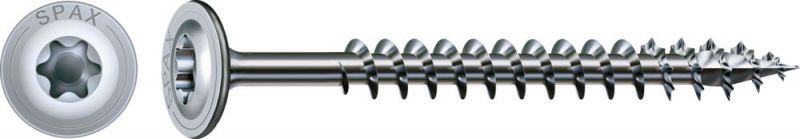 Spax HI.FORCE, 8 x 100 mm, 20 unités, Filetage total, Tête disque, T-STAR plus T40, 4CUT, WIROX - 4251010801006
