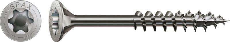 SPAX Vis universelle acier inoxydable A2 ,4 x 60 mm ,75 Stk. - Boîte M
