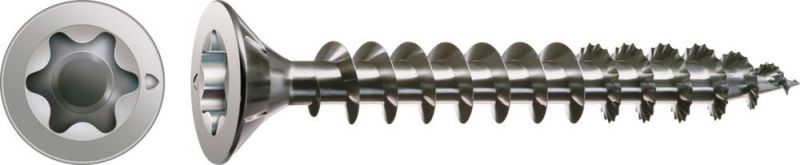 SPAX Edelstahlschraube, 3 x 30 mm, 100 Stück, Vollgewinde, Senkkopf, T-STAR plus T10, S-Spitze - 4197000300302
