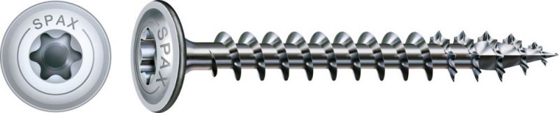 Spax HI.FORCE, 6 x 80 mm, 10 unités, Filetage total, Tête disque, T-STAR plus T30, 4CUT, WIROX - 4251010600802