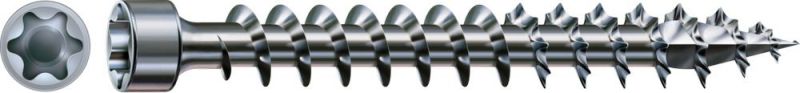 SPAX IN.FORCE, 6 x 80 mm, 200 pièces, filetage complet, tête cylindrique, T-STAR plus T30, 4CUT, WIROX - 1211010600805