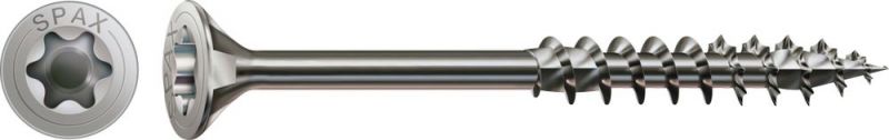 SPAX Vis en acier inoxydable, 8 x 180 mm, 50 pièces, filetage partiel, tête fraisée, T-STAR plus T40, 4CUT - 0197000801805