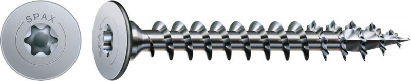 SPAX Flachrückwandkopf für Rückwände, 4,0 x 25, 25 Stück, Vollgewinde, Rückwandkopf, T-STAR plus, 4CUT, WIROX - 4151010400251