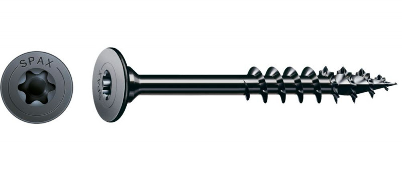 SPAX Flachrückwandkopf für Korpus, 4,0 x 34 mm, 200 Stück, Teilgewinde, Rückwandkopf, T-STAR plus, 4CUT, BLAX - 0681040400343