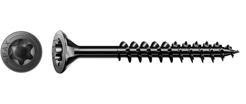 SPAX Universalschraube, 3,0 x 30, Teilgewinde, Senkkopf, T-STAR plus T10, S-Spitze, BLAX, 200 Stück - 0191040300303