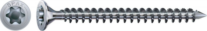 SPAX Holzbauschraube, 8,0 x 325 mm, 50 Stück, Vollgewinde, Senkkopf, T-STAR plus T40, CUT-Spitze, WIROX, - 1201010803255