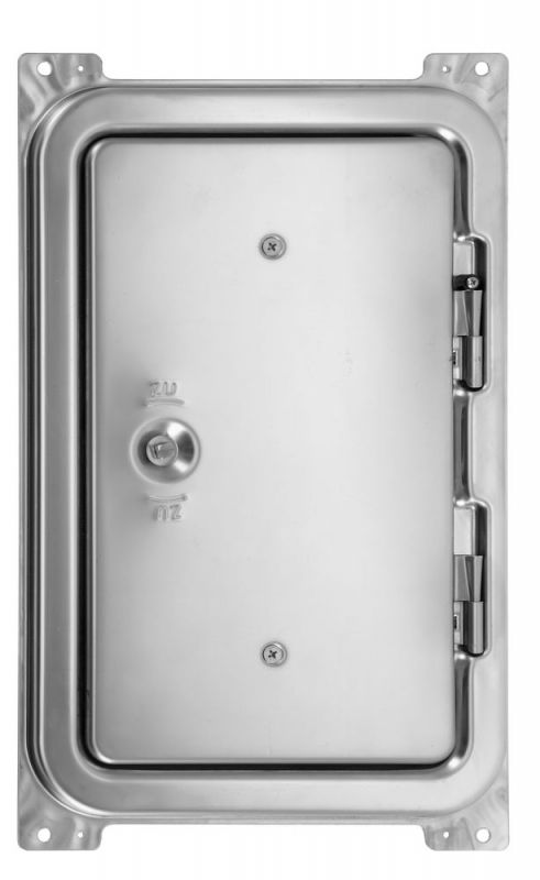 UPMANN Kamintür K6827 V2A 14,6x27,6 ohne SR ohne Eckwinkel - 11445