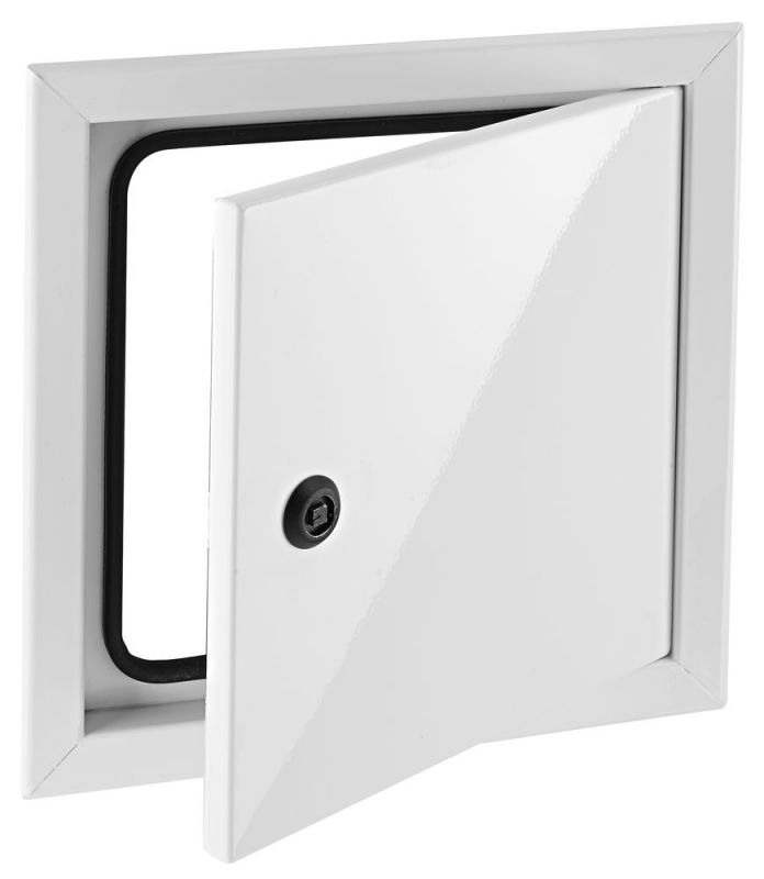 UPMANN Revitür SOFTLINE SOLID RAINPROOF 400x400 Edelstahl RAL9016 - 21592