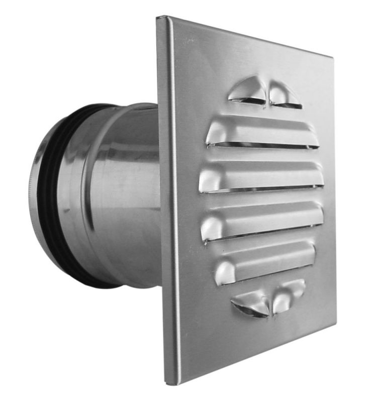 UPMANN Wetterschutzg.Alu 15x15, Stutzen DN 100/100 mit Fliegendr. - 54526