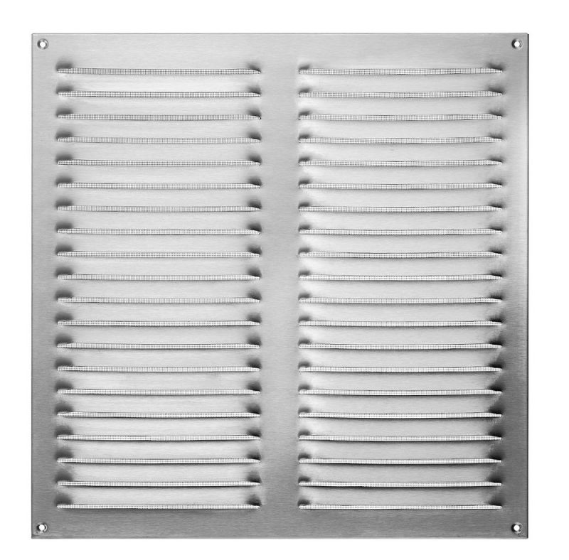 UPMANN Wetterschutzgitter V2A 400x400 mit Fliegendraht - 54761
