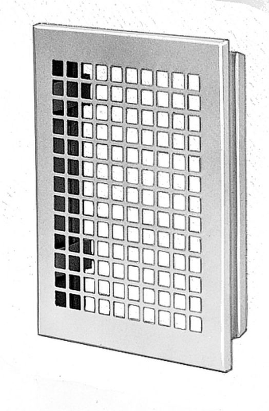 UPMANN grille de ventilation en tôle d'acier 10x10cm cadre d'installation/FD/RAL9016 - 56252
