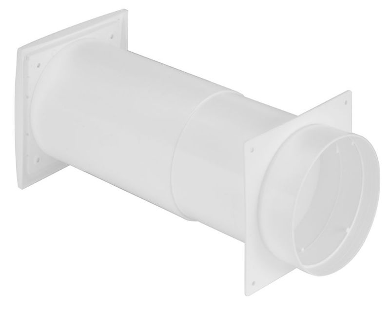 UPMANN Ventilateur de conduit télescopique DN 125 Kst. conduit plat de raccordement blanc - 66197