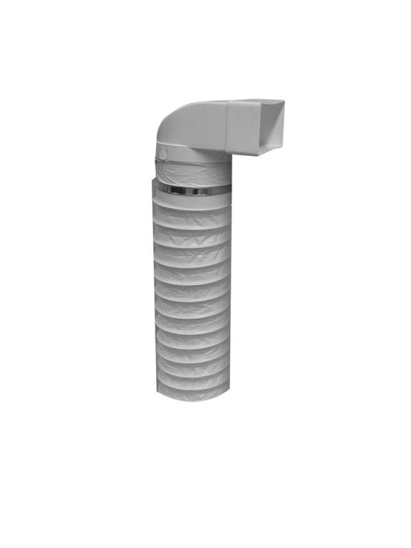 Pièces de déflexion UPMANN avec tuyau PVC DN 125, manchon blanc 158x75mm - 66969
