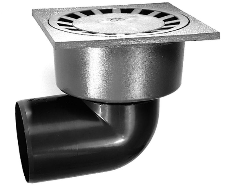 UPMANN Siphons de cour 20x20 cm, D 100 mm horizontal - 80368