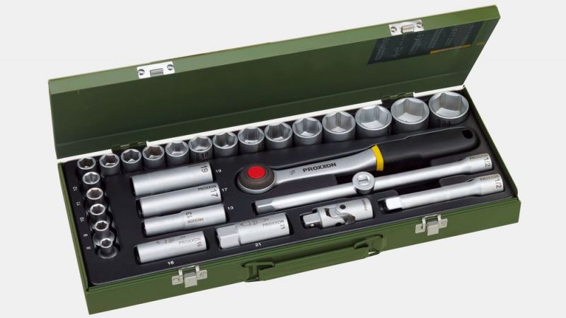 PROXXON Steckschlüsselsatz, mit 1/2"-Ratsche (29-teilig) - 23000