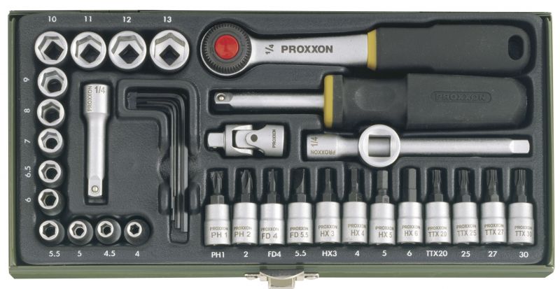 PROXXON Steckschlüsselsatz 1/4"(36-teilig) - 23080