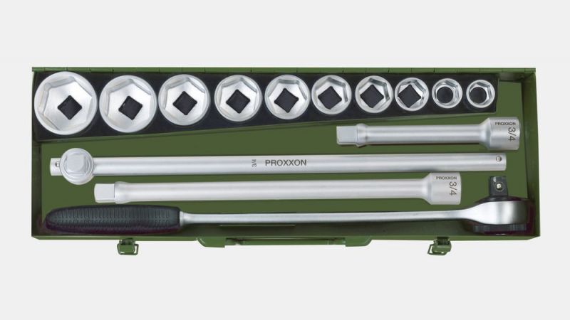 PROXXON Steckschlüsselsatz mit 3/4"-Vierkantantrieb (14-teilig) - 23300