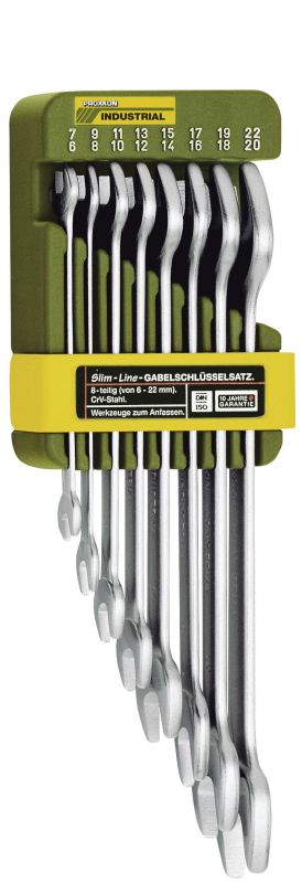 PROXXON SlimLine Doppel-Maulschlüsselsatz von 6 x 7 bis 20 x 22 mm (8-teilig) - 23800