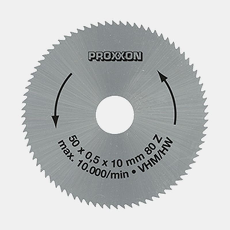 PROXXON Kreissägeblatt Hartmetall (Vollmaterial), Ø 50 mm, 80 Zähne - 28011