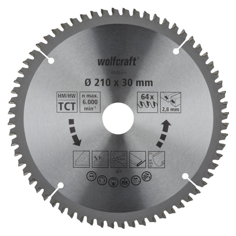 wolfcraft Lames de scies à onglet Série violet (coupes fines et nettes)