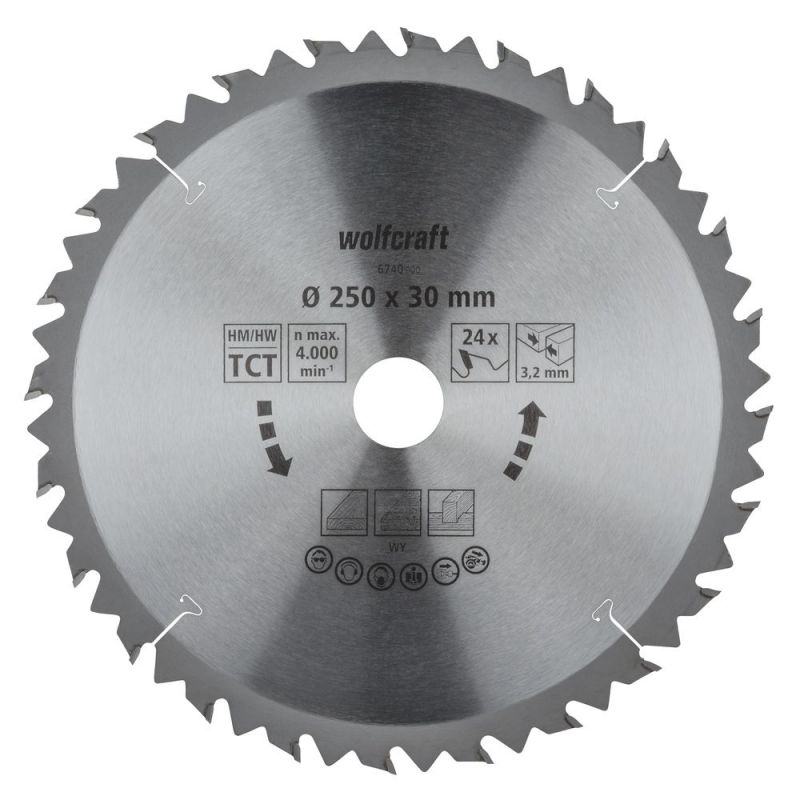 wolfcraft 1 Tischkreissägebl. HM, 40 Zähne, ø450mm - 6595000