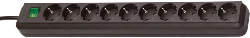 Brennenstuhl Eco-Line Schalter 10-fach schwarz 3m